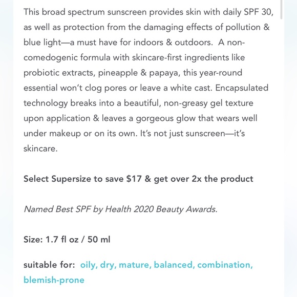 💛🆕💛 Tula Protect + Glow Daily Sunscreen Gel Broad Spectrum SPF 30 - Picture 2 of 8